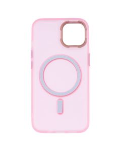 Чохол накладка для iPhone 14 DM Translucent Color MagSafe Рожева (Pink)