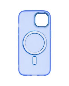 Чехол накладка для iPhone 15 DM Прозрачный цвет MagSafe Синий