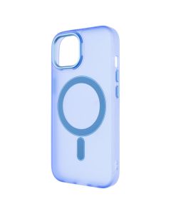 Чехол накладка для iPhone 15 DM Прозрачный цвет MagSafe Синий