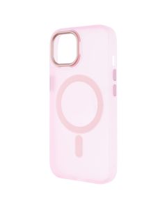 Чохол накладка для iPhone 15 DM Translucent Color MagSafe Рожева (Pink)