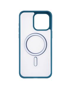 Чехол накладка для iPhone 15 Pro Max DM Frosted Acrylic MagSafe Синий (Navy Blue)