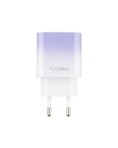 Зарядний пристрій Gelius Merge GP-HC060 GAN 30W (1USB+1USB-C) Фіолетовий (Violet)