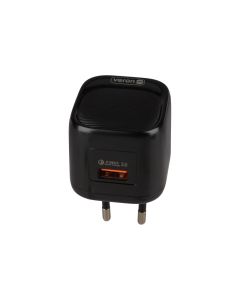 Зарядний пристрій Veron VR-C18Q 18W + кабель Type-C Чорний (Black)
