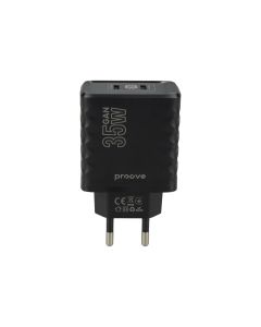 Зарядний пристрій Proove Speed Surge Gan (2USB-C) 35W Чорний (Black)