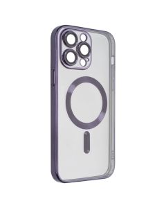 Чехол накладка для iPhone 14 Pro Max Metal Matte Case with Magnetic Ring MagSafe Фиолетовый (Purple)