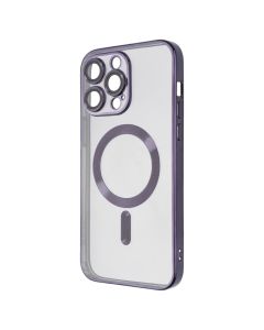 Чехол накладка для iPhone 14 Pro Max Metal Matte Case with Magnetic Ring MagSafe Фиолетовый (Purple)