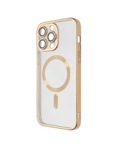 Чехол накладка для iPhone 14 Pro Max WAVE Metal Matte Case с магнитным кольцом MagSafe Золотой (Gold)