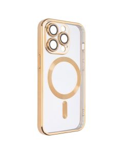 Чехол накладка для iPhone 14 Pro WAVE Metal Matte Case с магнитным кольцом MagSafe Золотой (Gold)