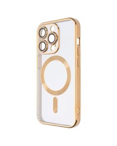 Чехол накладка для iPhone 14 Pro WAVE Metal Matte Case с магнитным кольцом MagSafe Золотой (Gold)