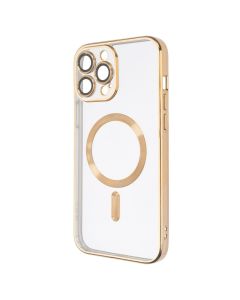 Чохол-накладка для iPhone 13 Pro Max WAVE Metal Matte Case с магнітним кільцем MagSafe Золота (Gold)