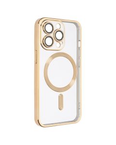 Чохол-накладка для iPhone 13 Pro WAVE Metal Matte Case с магнітним кільцем MagSafe Золота (Gold)