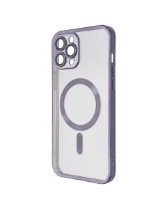 Чохол-накладка для iPhone 12 Pro Max Metal Matte Case с магнітним кільцем MagSafe Фіолетовий (Purple)