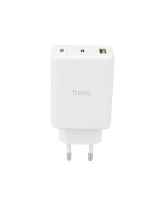 Зарядний пристрій Hoco N33 (1USB+2USB-C) QC3.0 PD 35W + кабель Type-C to Type-C Білий (White)
