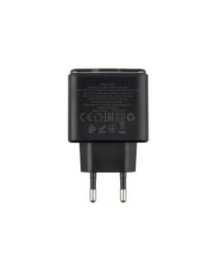 Зарядний пристрій Hoco CS42A (1USB+1USB-C) PD 30W+ кабель Type-C to Type-C Чорна (Black)