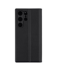 Чехол кейс для Samsung S23 Ultra кожаный Черный (Black)