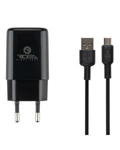Зарядное устройство Ridea RW-11111 Element 2.1A + кабель Micro-USB Черный (Black)