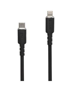 USB-кабель Veron CL07 Silicon PD 27W Type-C to Lightning 1.2м Чорний (Черный)