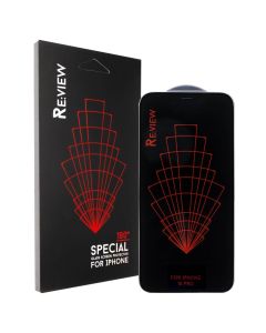 Защитное стекло для iPhone 15 Pro Обзор 3D Черное (Black)