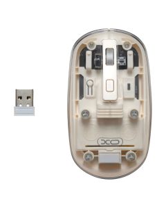 Миша бездротова XO M12 Прозора Біла (Off White)