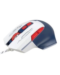 Миша бездротова Hoco GM31 Overlord luminous Біла (White Blue)