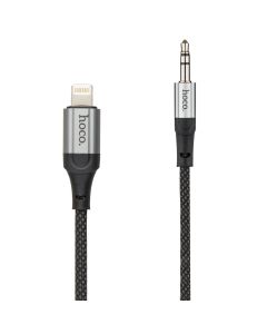 Кабель AUX Hoco UPA26 3.5 to Lightning 1м Чорний (Black)