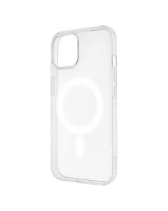 Прозрачный чехол-накладка для iPhone 15 с технологией MagSafe.