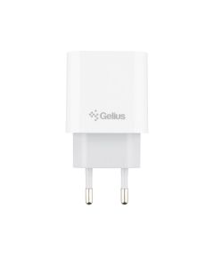 Зарядний пристрій Gelius Merge GP-HC060 Gan (1 USB + 1 USB-C) 35W QC/PD/PPS Білий (White)