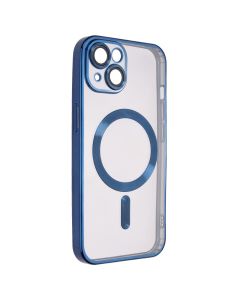 Чехол накладка для iPhone 14 WAVE Metal Matte Case с магнитным кольцом MagSafe Синий (Migniht Blue)