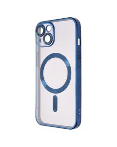 Чехол накладка для iPhone 14 WAVE Metal Matte Case с магнитным кольцом MagSafe Синий (Migniht Blue)
