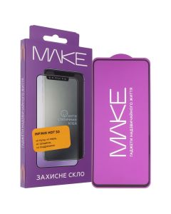 Захисне скло для Infinix Hot 50 MakeFuture Чорне (Black)