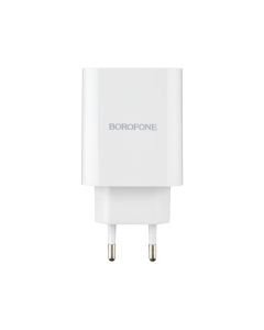 Зарядний пристрій Borofone BA79A (3 USB + 1 USB-C) 20W + кабель Type-C to Lightning Білий (White)