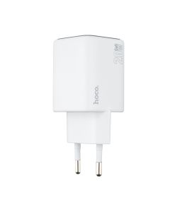 Зарядний пристрій Hoco N41 (1 USB + 1 USB-C) 20W/3A, PD/QC + кабель Type-C to Type-C Чорний (Black)