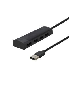 USB хаб Hoco HB41 Easy 4in1 converter (USB to 4 USB2.0) 1.2м Чорний (Black)