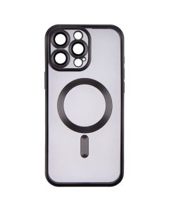 Чехол-накладка для iPhone 16 Pro Max WAVE Metal Matte Case с магнитным кольцом, серый (черный титан)