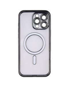 Чехол-накладка для iPhone 16 Pro Max WAVE Metal Matte Case с магнитным кольцом, серый (черный титан)