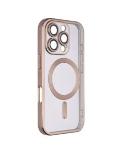 Чехол-накладка для iPhone 16 Pro WAVE Metal Matte Case с магнитным кольцом серого цвета (Desert Titanium)
