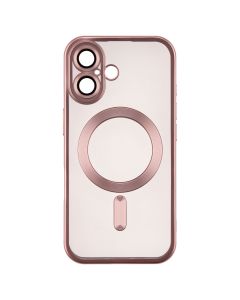 Чехол-накладка для iPhone 16 WAVE Metal Matte Case с магнитным кольцом Розовый (Pink)