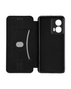 Чехол кейс Motorola Edge 50 Fusion Flip MakeFuture Черный (Black)