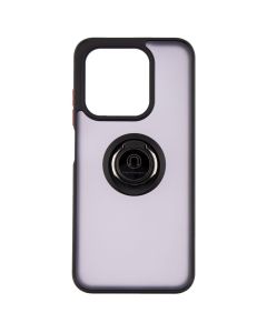 Чохол накладка для Infinix Hot 50i / Smart 9 Mate Ring Чорна (Black-Red)