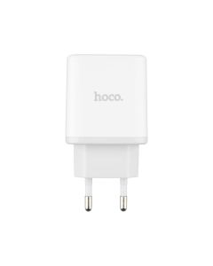 Зарядний пристрій Hoco C104A PD 20W+QC3.0 + кабель Type-C to Type-C Білий (White)