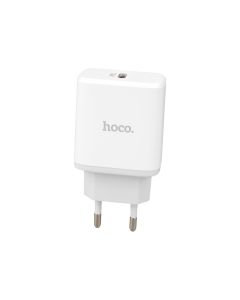Зарядний пристрій Hoco C104A PD 20W+QC3.0 + кабель Type-C to Type-C Білий (White)