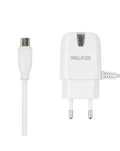 Зарядний пристрій Walker WH-12 1A + кабель Micro-USB Білий (White)