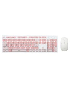 Клавіатура бездротова XO KB-05 + миша Рожева (Pink)