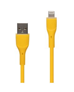 USB кабель Veron SL062 Silicon 2.4A 2м Lightning Жовтий (Yellow)