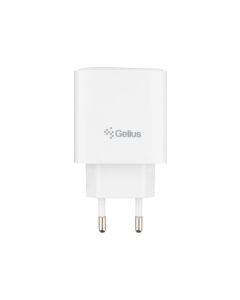 Зарядний пристрій Gelius Radiance GP-HC058 (1 USB-C + 1 USB) 25W+ кабель Type-C to Lightning Білий (White)