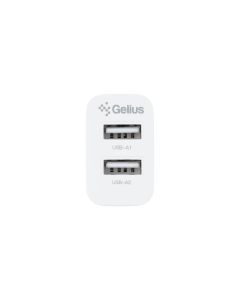 Зарядний пристрій Gelius Simple GP-HC059 (2 USB) 2.4A + кабель Lightning Білий (White)