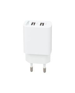 Зарядний пристрій Gelius Simple GP-HC059 (2 USB) 2.4A + кабель Micro-USB Білий (White)