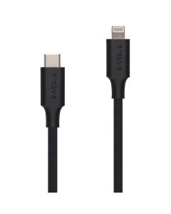 USB-кабель Proove Striped Silicone Type-C to Lightning 1м Черный (Black)