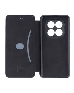 Чехол-кейс для Xiaomi Redmi Note 14 Pro Flip MakeFuture Чёрный (Black)