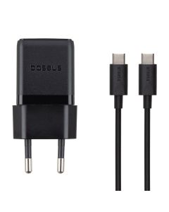 Зарядний пристрій Baseus Palm Fast Charger (1 USB-C) 20W + кабель Type-C to Type-C 60W Чорний (Black)